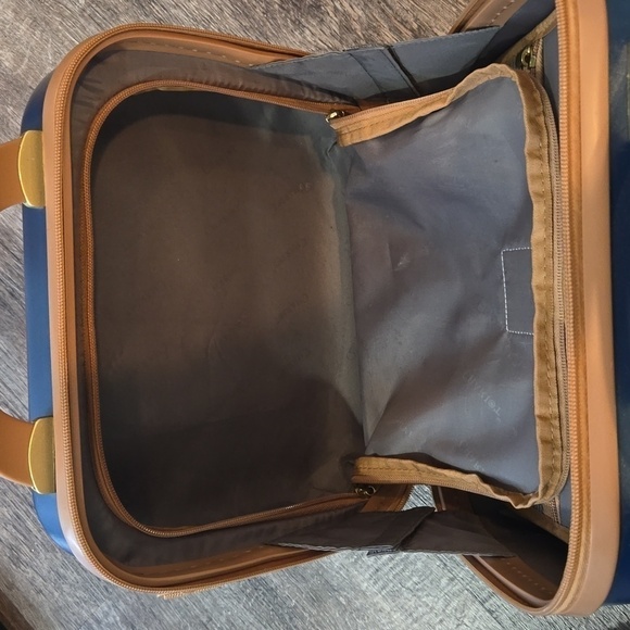 Chariot Gatsby Hardside beauty bag/luggage blue &  tan